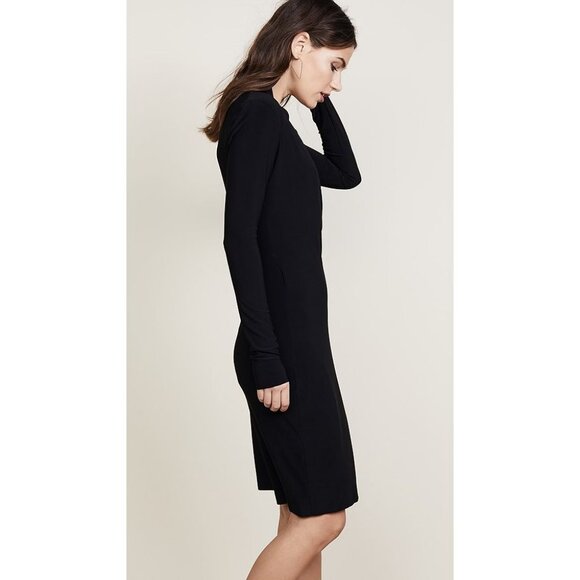 Rare Norma Kamali Kulture Bottle Bottoms Print Minimalist Work Office Midi Dress - Picture 3 of 12